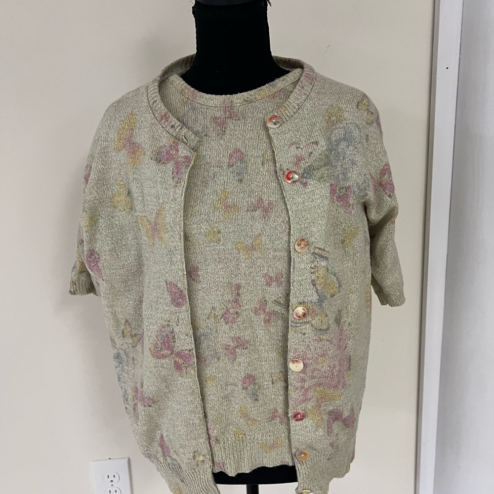 Women's Multicolor 90’s Vintage Cardigan Sweater Set